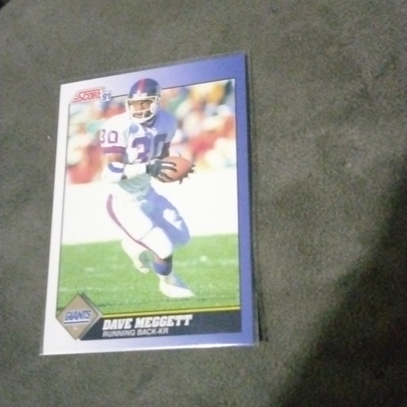 Dave meggett score 1991 New York Giants football card - Picture 2 of 2